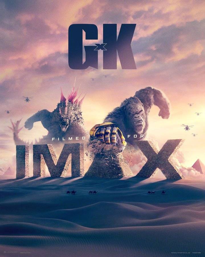 《哥斯拉大战金刚2》曝IMAX海报|哥斯拉和金刚火爆对决，山顶压迫感十足