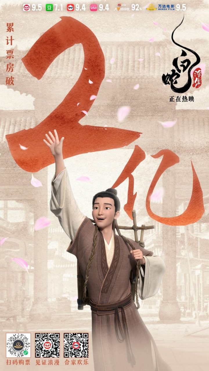 电影《白蛇：浮生》上映第四天票房突破2亿 -1