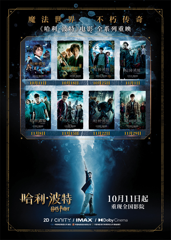10月11日起内地将重映《哈利·波特》全系列影片 -1