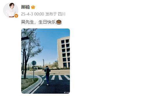 零点祝福：谢楠为吴京庆生“吴先生，生日快乐” -2